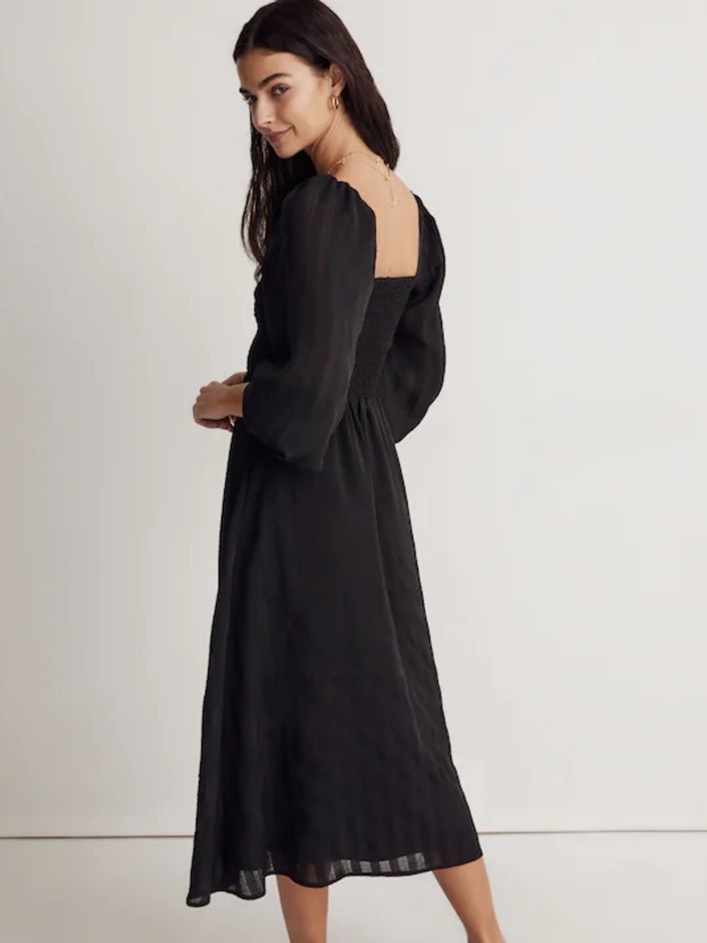 Madewell Lucie Sweetheart Midi Dress Size S Boho Cottage Prairie Coastal Chic - Picture 13 of 15